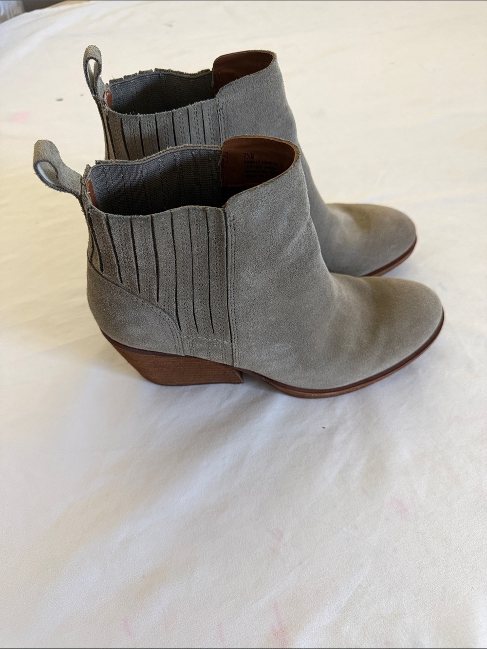 Kork-Ease Grey Suede Chelsea Ankle Boots